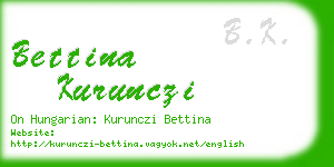 bettina kurunczi business card